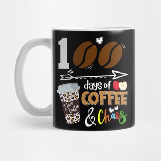 100 Days of Coffee 100th Day of School Teacher Student 2024 Mug